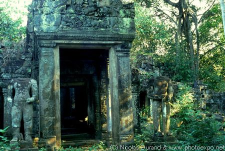 Warriors guarding the ancient city of Angkor