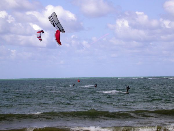 kite surfers in Porto de Galinhas